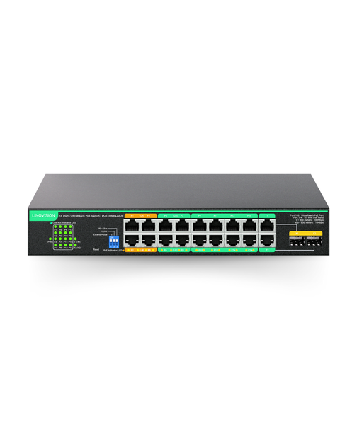 LINOVISION 8 Ports UltraReach PoE Switch Max 800m (2600ft