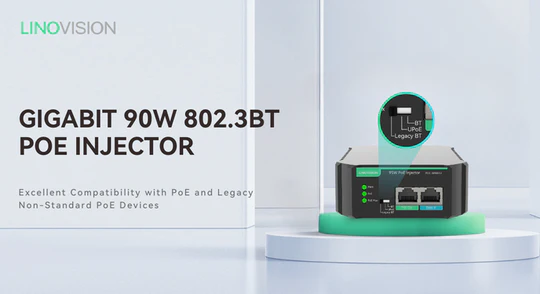 Unleash the Full Power of Your Devices with Linovision Gigabit 90W PoE Injector