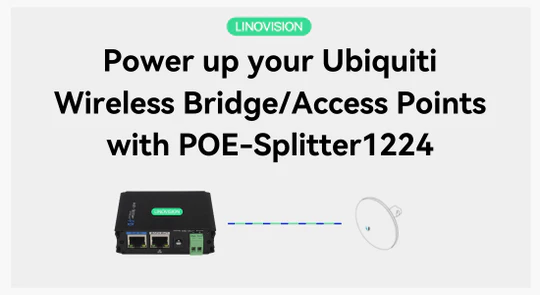 Power up your Ubiquiti Wireless Bridge/Access Points with LINOVISION PoE Splitter DC12/24V