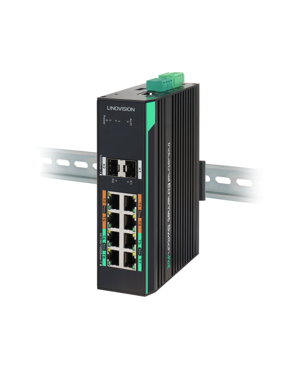 8 Ports Full Gigabit Managed PoE Switch with 2 Gigabit SFP Uplinks, 4 BT 90W PoE Ports