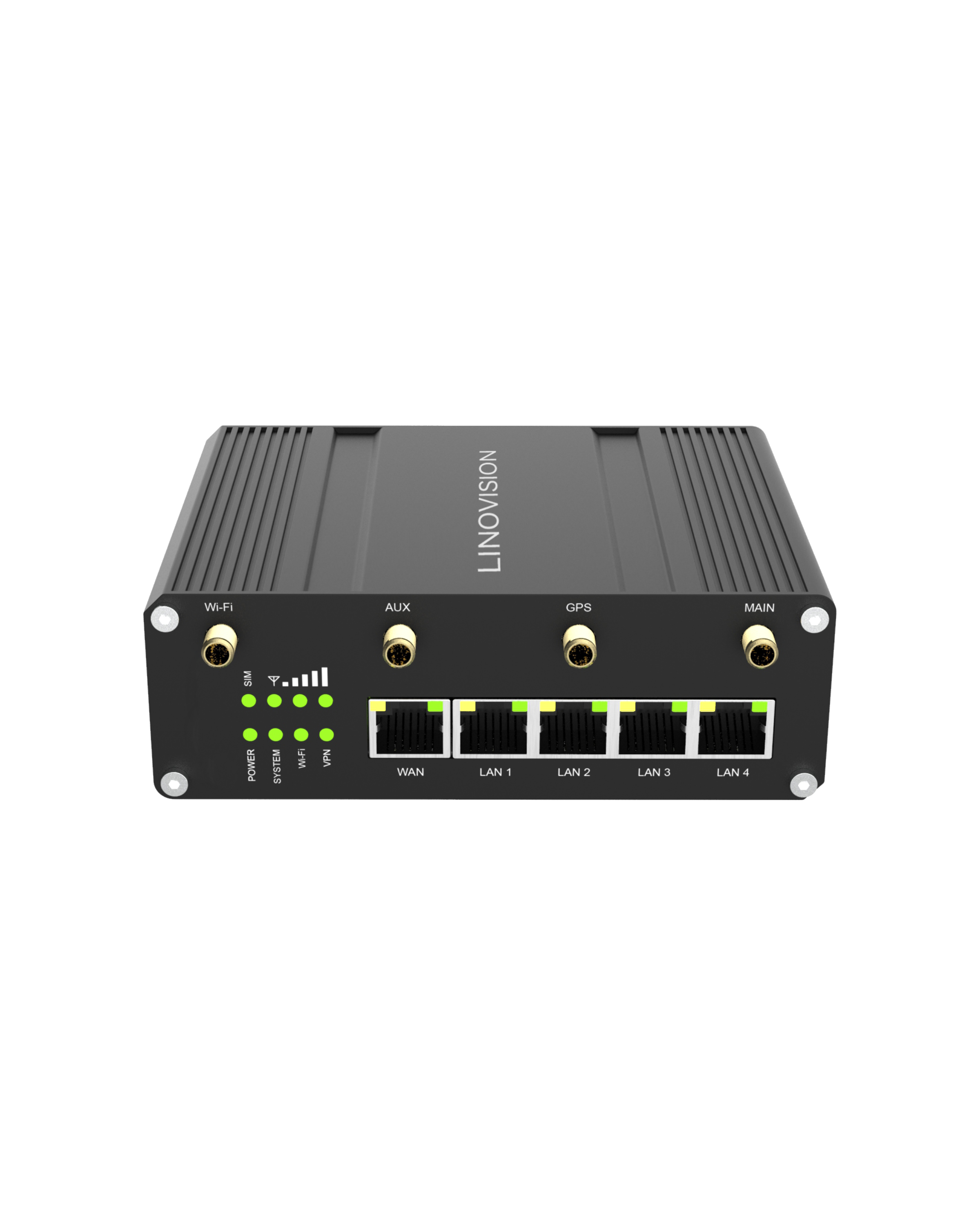 Industrial 4G LTE Cat4 Cellular Router with 5 RJ45, Wi-Fi, Dual SIM Sl ...