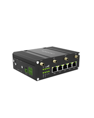 Industrial 4G LTE Cat4 Cellular Router with 5 RJ45, Wi-Fi, Dual SIM Slots, DTU Gateway for RS485 IoT/M2M