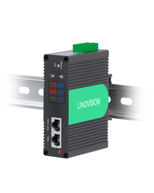 Industrial 802.3bt Gigabit 90W PoE++ Splitter with Adjustable Output V ...