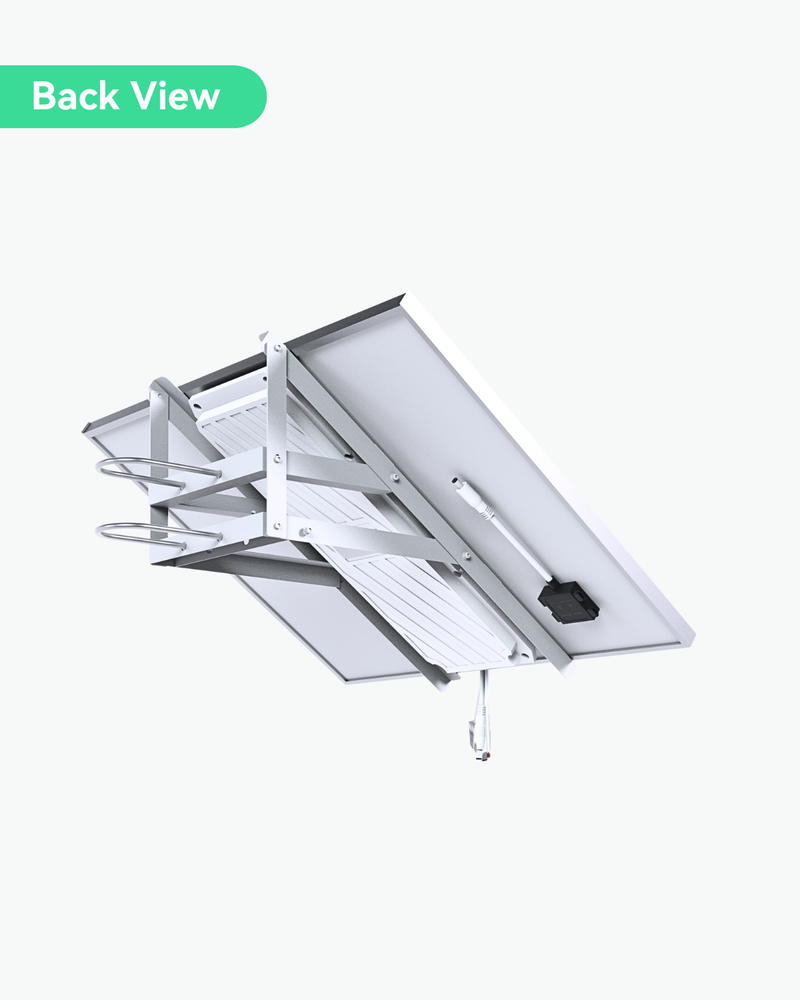 Fully Integrated 4-in-1 Smart Solar Power Supply System for Security Cameras and IoT Device, supports 3 Ports PoE Output