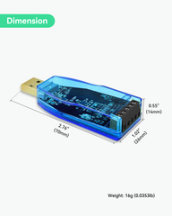 Industrial USB to RS485 Converter with LED Indicators, Compatible with LINOVISION Devices and Other RS485 Sensors