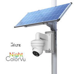 4G LTE Solar Powered AI Smart Camera with Night ColorVu and Active Deterrence Light & Audio