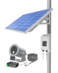 (GO SOLO UWC) Commercial Solar Power 4K PoE IP Underwater Camera KIT