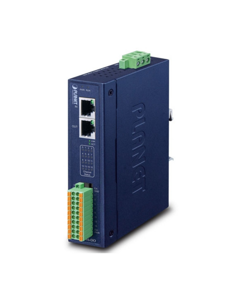 PLANET IECS-1116-DO Industrial EtherCAT Slave I/O Module with Isolated 16-ch Digital Output