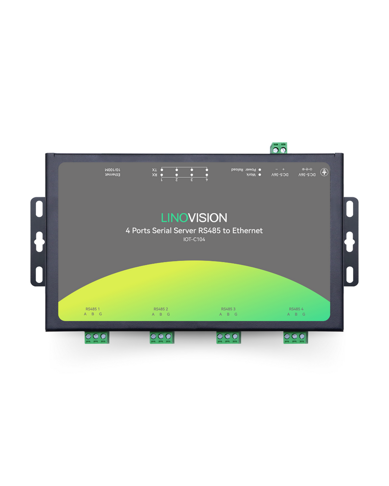 Industrial 4 Ports RS485 to Ethernet Gateway, support Modbus and Edge Computing
