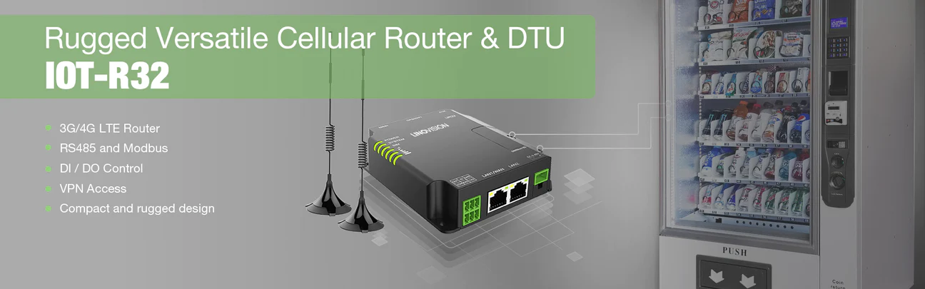 LINOVISION Rugged and Versatile Cellular Router & 4G DTU with RS232 ...