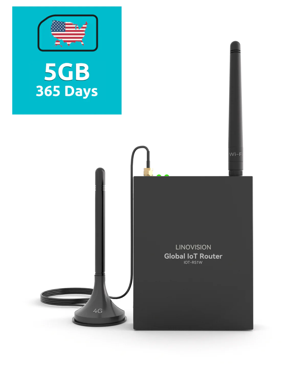 Global IoT Router with Pre-Loaded Data Plan - 5GB 365 Days