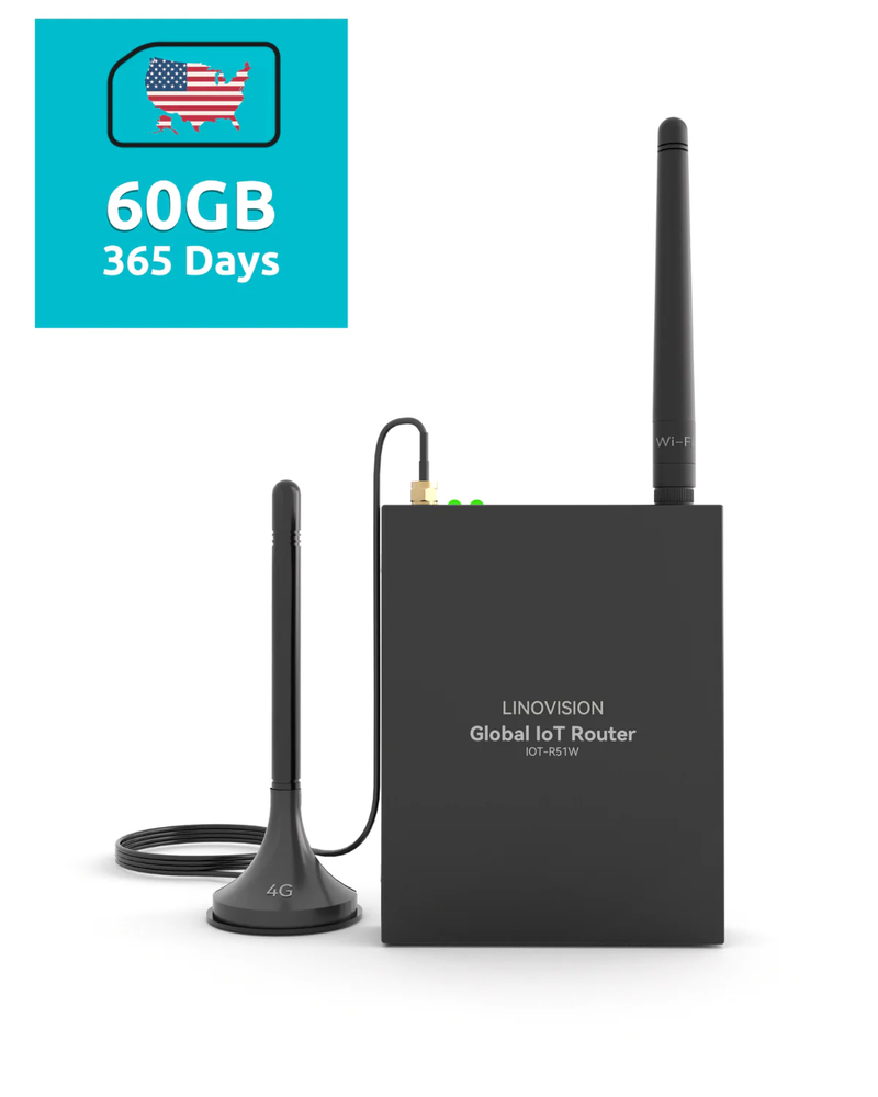 Global IoT Router with Pre-Loaded Data Plan - 60GB 365 Days