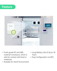 LoRaWAN Wireless Magnetic Temperature & Humidity Sensor with Food-safe and Waterproof Enclosure