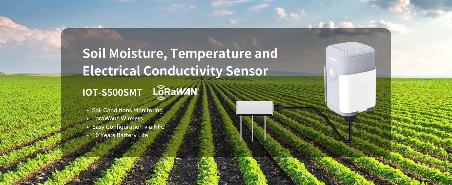 LoRaWAN Wireless Sensor for Soil Moisture, Temperature and Electrical ...