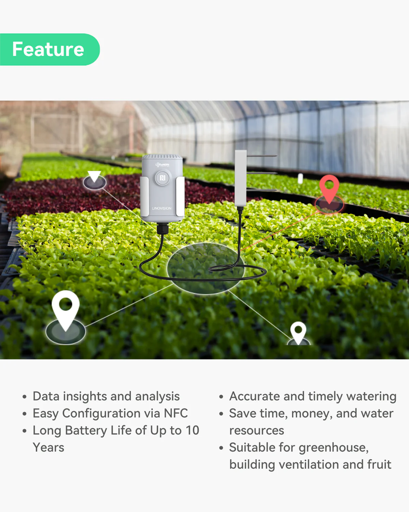 LoRaWAN Wireless Sensor for Soil Moisture, Temperature and Electrical Conductivity Measurement