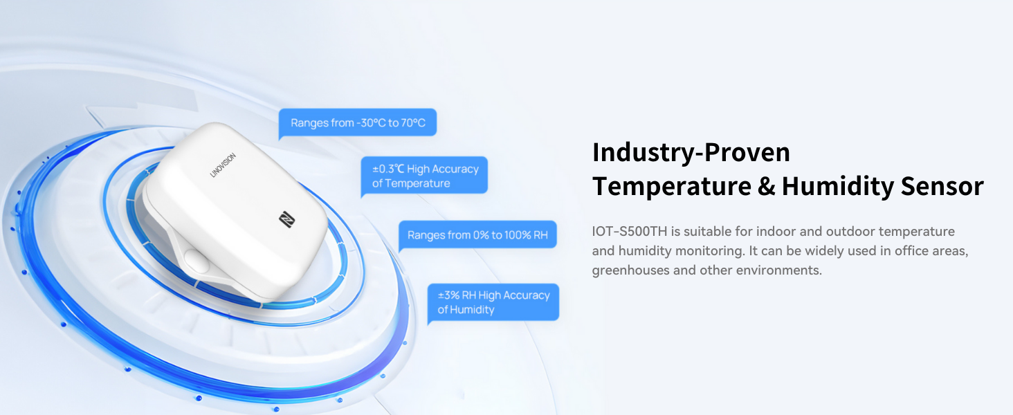 LoRaWAN 无线温度和湿度传感器,带电池和防水功能 | Linovision Global Store