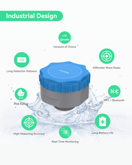 LoRaWAN/Cellular Wireless Radar Distance/Level Sensor Designed for Sewer/Manhole