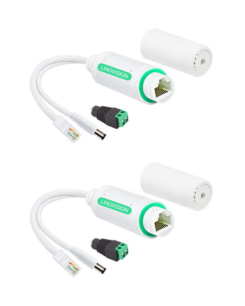 DC12V Waterproof POE Splitter, Outdoor Power Over Ethernet Splitter ...