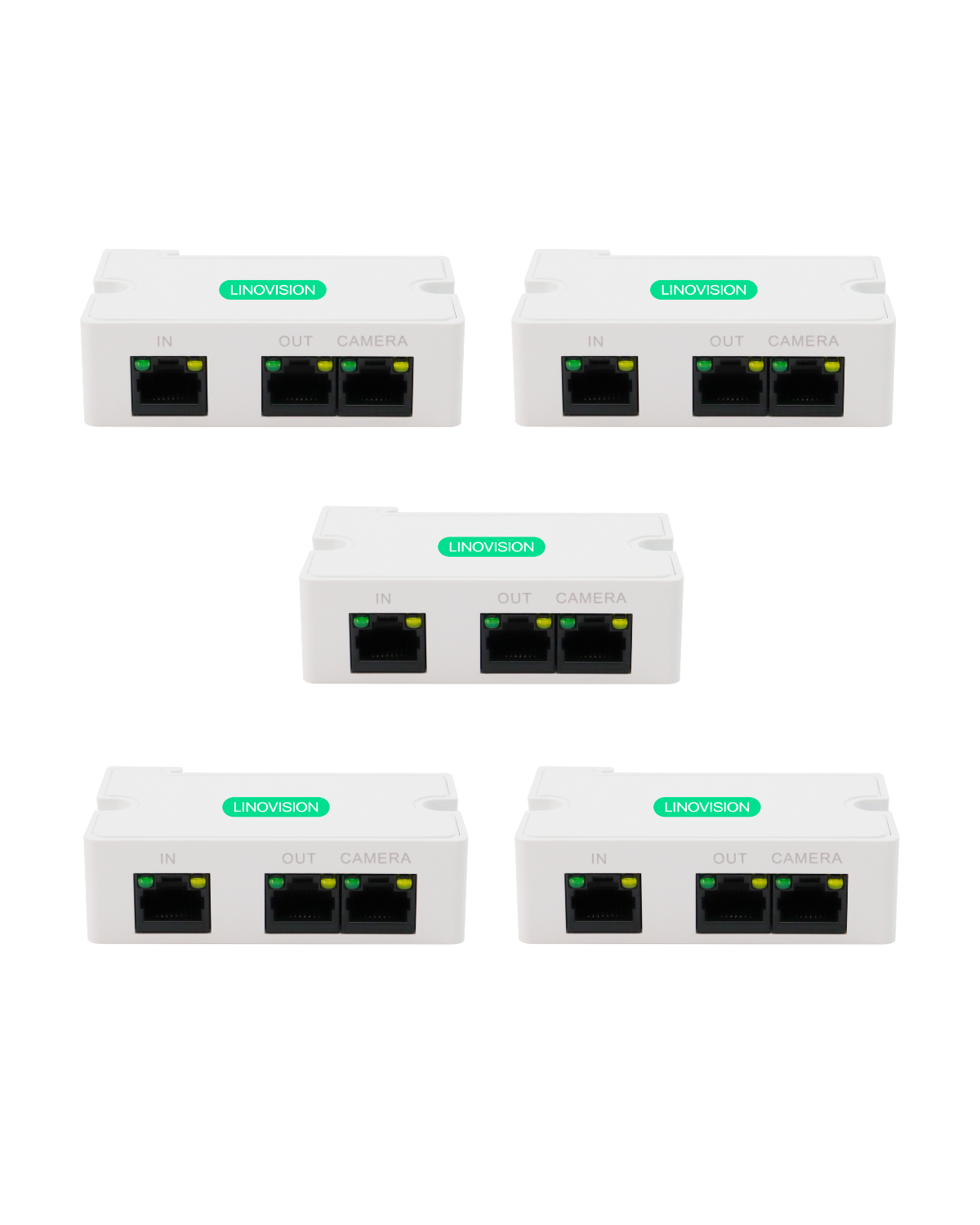 Mini 2 Ports POE Extender IEEE 802.3af/at POE Repeater Up to 300m (5pc ...
