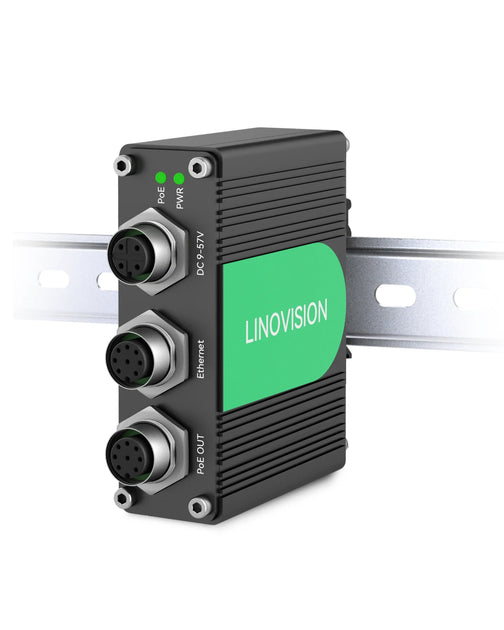 Industrial Gigabit M12 Interface BT90W PoE++ Injector supports 9~57VDC ...