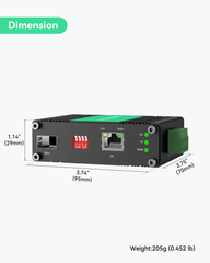 LINOVISION Industrial 10 Gigabit Ethernet Fiber POE+ Switch for high speed PoE devices