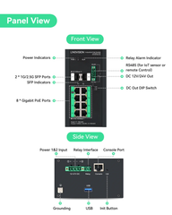 工业级 8 口全千兆网管型 POE 交换机，带 DC12~57V 输入