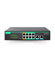 8 Ports UltraReach PoE Switch with Remotely Cloud Management, Long Range PoE and data transmisison Up to 2600ft