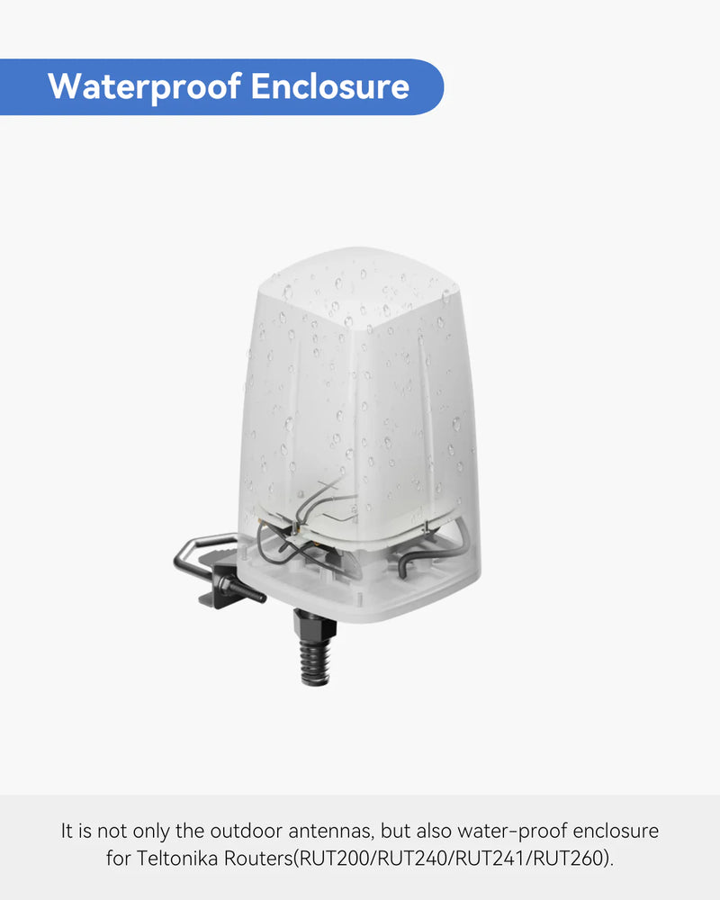 Outdoor LTE/Wi-Fi antenna and waterproof enclosure for RUT2-series rou ...
