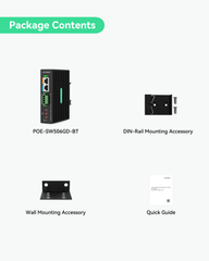 Industrial 802.3bt Gigabit 90W PoE++Splitter with 24V DC output and Adjustable Output Voltage3-36VDC
