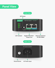 Gigabit 90W 802.3bt PoE Injector, Compatible with standard and Legacy non-Standard PD device