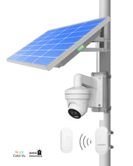 (GO SOLO T4 UB) Commercial Solar Power Camera KIT with Pre-Paired Wireless Bridges