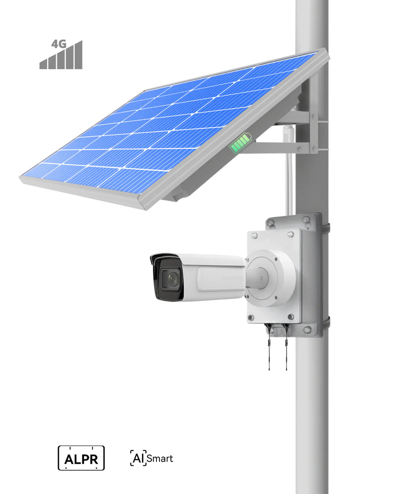 Commercial Solar Power Camera KIT with License Plate Recognition