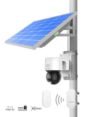 Commercial Solar Power Camera KIT with Pre-Paired Wireless Bridges