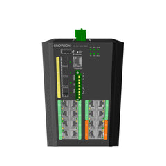 Industrial 16-Port Full Gigabit L3 Managed BT90W PoE++ Switch with 4-Port 10G SFP+ Uplink, Total 370W PoE Budget