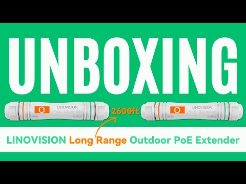 Long-Range Outdoor PoE Extender, Max 2600ft Power and Data Transmission (2 Pack)