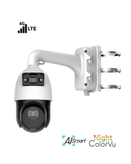 4G LTE 无线 4MP 双镜头 PTZ 摄像机，配备 25 倍光学变焦、AI 智能检测和夜间 ColorVu