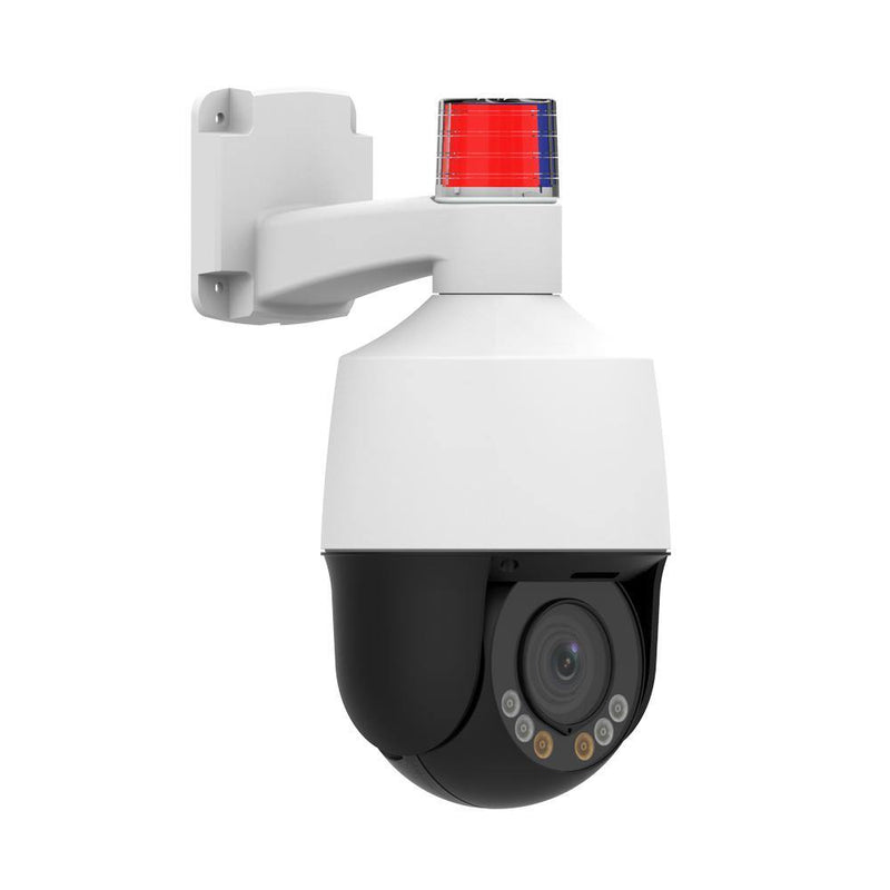 NDAA Prime 5MP Active Deterrence Network Mini PTZ Camera with Human/Vehicle Detection