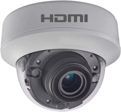 2MP HDMI 半球摄像机，带 HDTVI 和 HDMI 输出，支持电视显示并连接 DVR 进行录制，2.8-12mm 电动 HD-TVI 摄像机，红外夜视范围高达 132 英尺