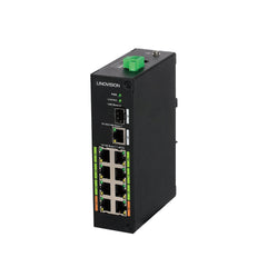 8 ポート EOC & POE ハイブリッド スイッチ、最大 2,500 フィートの POE + Cat5E ネットワーク ケーブルまたは同軸ケーブルによるデータ伝送、簡単な配線とプラグ アンド プレイ