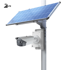 4G LTE 太阳能摄像机套件，带热成像 + 光学双光谱摄像机