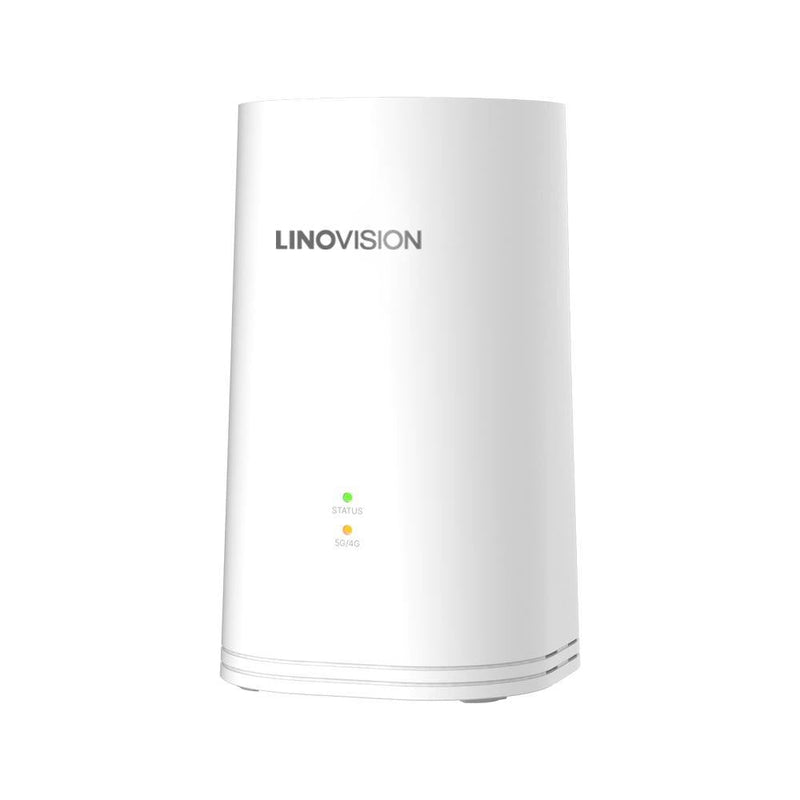 LINOVISION 産業用屋外用 4G &amp; 5G CPE は、最新の 5G セルラー ネットワーク、2 つのイーサネット、デュアルバンド Wi-Fi 出力をサポートし、POE または DC 9-48V で駆動