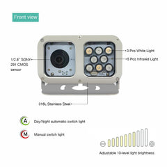LINOVISION Underwater Camera Featuring 316L Anti-Corrosion Case IP68 1080P 2MP POE IP Camera 10 Meters Length Special Line Lens 2.8MM