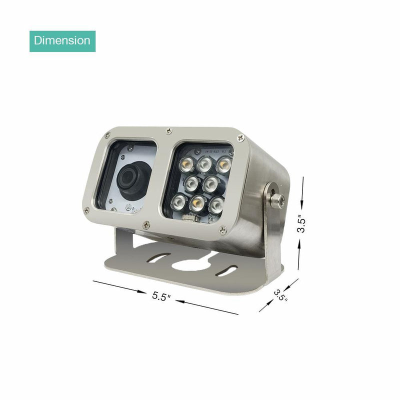LINOVISION Underwater Camera Featuring 316L Anti-Corrosion Case IP68 1080P 2MP POE IP Camera 10 Meters Length Special Line Lens 2.8MM