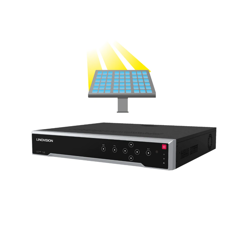 32ch 4K Solar NVR for Solar Powered Cameras and 4G LTE Wireless Cameras, Max. 40TB Storage