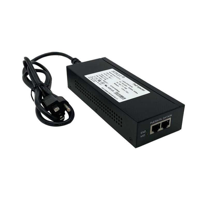 30W Gigabit Single Port Power Over Ethernet PoE Injector, 802.3at PoE Injector, 10/100/1000Mbps, Connect to IP Cameras, VoIP Phones, WiFi Access Point